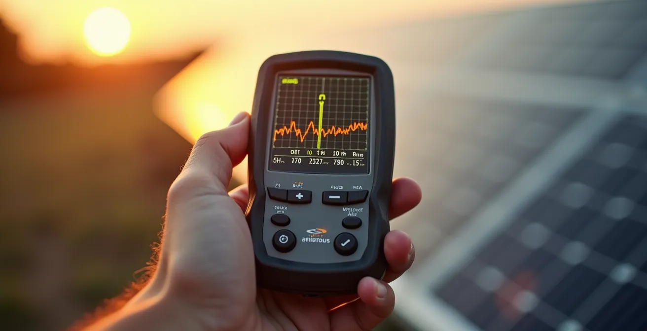 Analyse professionnelle de données solaires avec outils de mesure
